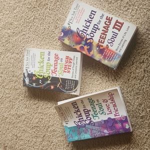 3 books, chicken soup for the teenage soul